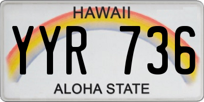 HI license plate YYR736