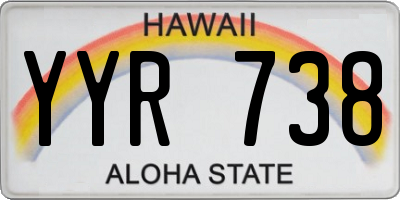 HI license plate YYR738