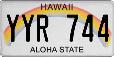 HI license plate YYR744