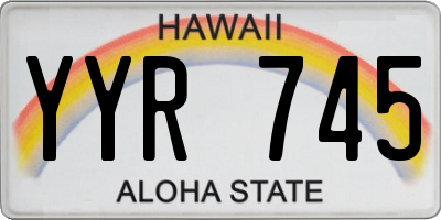 HI license plate YYR745
