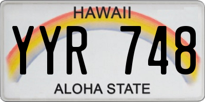 HI license plate YYR748