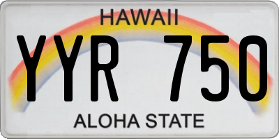 HI license plate YYR750