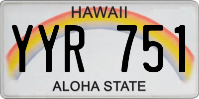 HI license plate YYR751