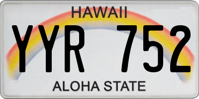 HI license plate YYR752