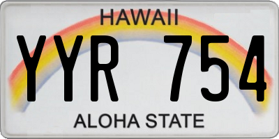 HI license plate YYR754