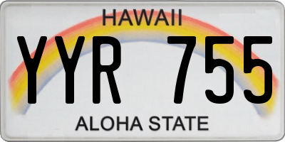 HI license plate YYR755