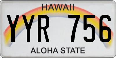 HI license plate YYR756
