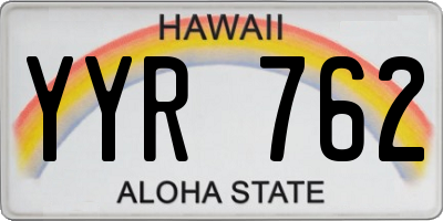 HI license plate YYR762