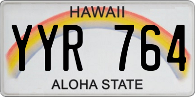 HI license plate YYR764