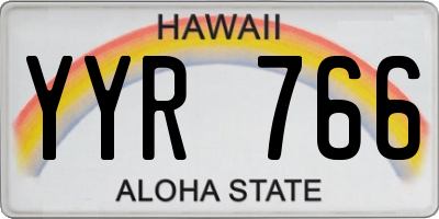 HI license plate YYR766