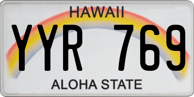 HI license plate YYR769