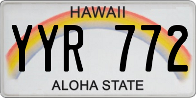 HI license plate YYR772