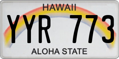 HI license plate YYR773