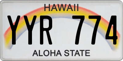 HI license plate YYR774