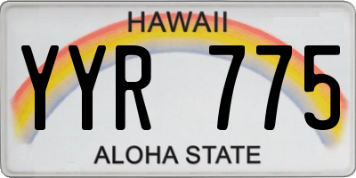 HI license plate YYR775