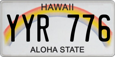 HI license plate YYR776