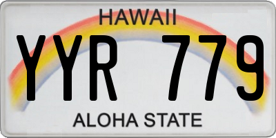 HI license plate YYR779