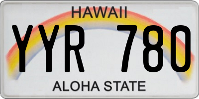 HI license plate YYR780
