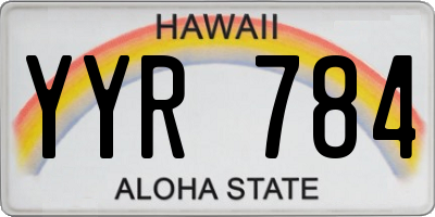 HI license plate YYR784