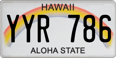 HI license plate YYR786