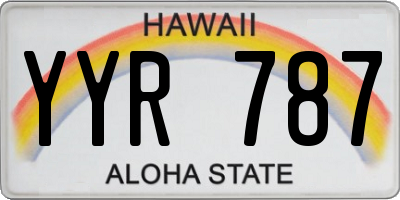 HI license plate YYR787