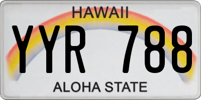 HI license plate YYR788
