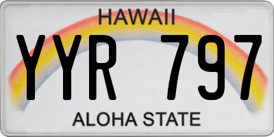 HI license plate YYR797