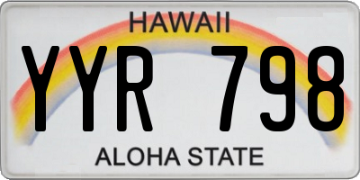 HI license plate YYR798