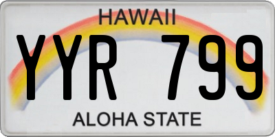HI license plate YYR799
