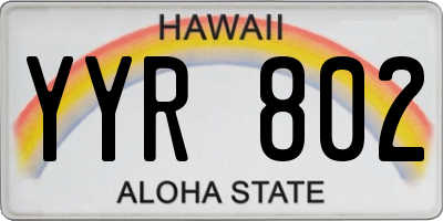 HI license plate YYR802