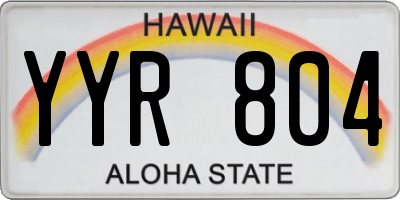 HI license plate YYR804
