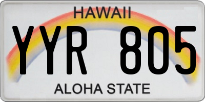 HI license plate YYR805