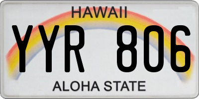 HI license plate YYR806