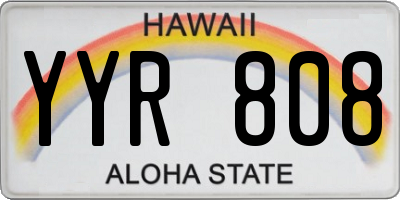 HI license plate YYR808