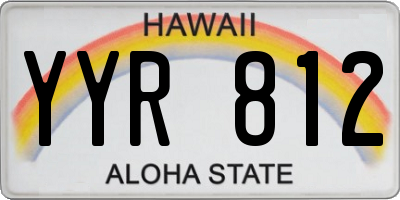 HI license plate YYR812