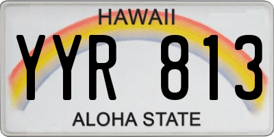 HI license plate YYR813