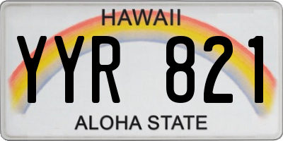 HI license plate YYR821