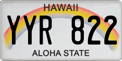 HI license plate YYR822