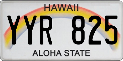 HI license plate YYR825