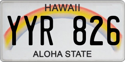 HI license plate YYR826