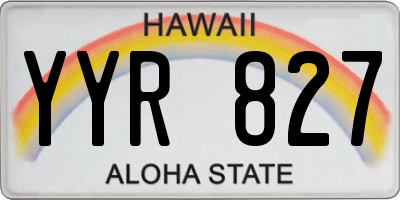HI license plate YYR827