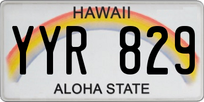HI license plate YYR829