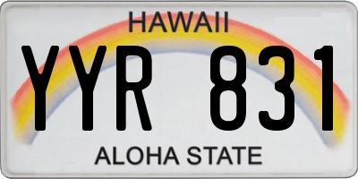 HI license plate YYR831