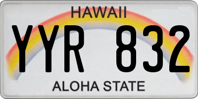 HI license plate YYR832