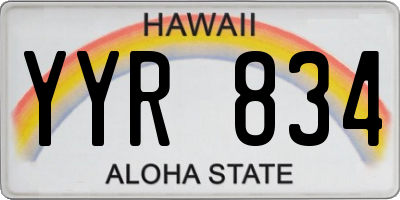 HI license plate YYR834