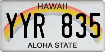 HI license plate YYR835