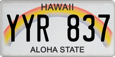 HI license plate YYR837