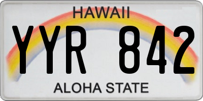 HI license plate YYR842