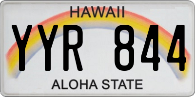 HI license plate YYR844