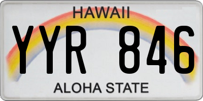 HI license plate YYR846